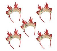 5 pz Copricapo natalizio incandescente fascia per capelli luminosa per celebrazioni di festa 2024 anni Navidad decorazione per feste