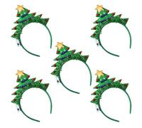 5 pz Copricapo natalizio incandescente fascia per capelli luminosa per celebrazioni di festa 2024 anni Navidad decorazione per feste