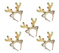 5 pz Copricapo natalizio incandescente fascia per capelli luminosa per celebrazioni di festa 2024 anni Navidad decorazione per feste