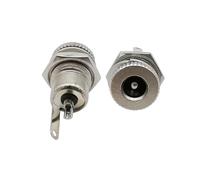 5 Pz DC099 5.5 x 2.1mm DC Power Jack Socket Femmina Connettore for montaggio a pannello Metallo DC-099 Foro aperto 11mm 5.5 * 2.1mm Adattatore di alimentazione DC