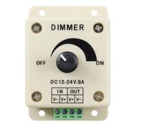 5 Pz. DIMMER POTENZIOMETRO MANUALE 12V 24V 8A STRISCIA LED ventola regolatore