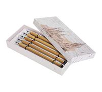 5 Pz Dip Pen, Calligrafia Vintage Bamboo Disegno Pennino Penna bambù Qalam Fatto a Mano Manga Dip Ink Kit Pittura in Legno Materiale Scolastico Pennino Naturale (Set da 1 a 5 pennini)
