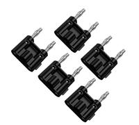 5 PZ Doppia 4 MM Spina A Banana Connettore Altoparlante Amplificatore Spina jack Doppia Terminale A Banana Coppia Adattatore Q.10045(5 black)