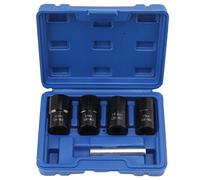 5 Pz Estrattori per Dadi per Bulloni a Percussione 17mm 19mm 21mm 22mm Strumento per Estrattore di Bulloni per Dadi Metallo con Asta e Scatola di Immagazzinaggio, Set di Bussole per Estrattore