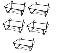 5 pz Fioriera Piattino Ferro Artigianale Porta balconetta da 40 cm