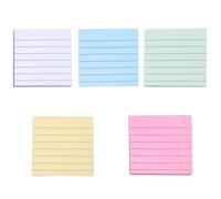 5 Pz Foderato Memo Pad Colorato Stickier Note Lineated Note Paper Semplice Scrittura Pad Bella Carta per la Scuola
