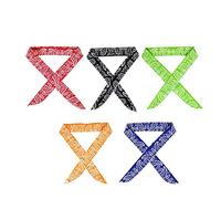 5 Pz Fresco Sciarpa Collo Wrap Estate Ice Cooling Sciarpa Raffreddamento Istantaneo Sciarpa Raffreddamento Freddo Sport Chill Ice Sport Asciugamano Wristband per
