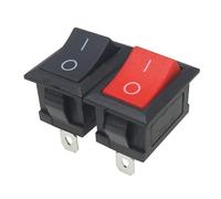 5 Pz Interruttore di Pulsante 10x15mm SPST 3Pin 3A 250V KCD11 Snap-in on/Off Mini Interruttore A Bilanciere 10MM * 15MM Nero Rosso e Bianco FAI DA TE(CAP)