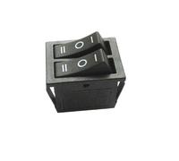 5 PZ KCD6 doppio interruttore a bilanciere rosso/verde/nero retroilluminazione 2 poli 6 pin pulsante di accensione teglia elettrica riscaldatore elettrico parti(Black 3M6P)