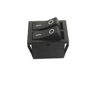 5 PZ KCD6 doppio interruttore a bilanciere rosso/verde/nero retroilluminazione 2 poli 6 pin pulsante di accensione teglia elettrica riscaldatore elettrico parti(Black 2M6P)