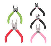 5 Pz Kit Pinze Kit Pinza In Acciaio Ad Alto Tenore di Carbonio Diagonale Piatto Naso Bail Fare Pinze Per Gioielli A Mano di Piegatura Strumenti di Avvolgimento