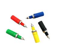 5 pz/lotto 4mm presa di prova terminale Binding Post for altoparlante adattatore di conversione sonda di prova con spina a Banana da 4mm(Blue 5PCS)