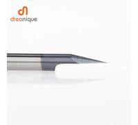 5 pz/lotto fondo Piatto Carburo PCB Punta Per Incidere 3.175 30 0.2mm,0.1mm CNC Router Strumento per ottone acciaio inox asta tedesca