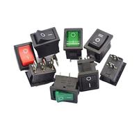5 Pz/lotto KCD1 2 Spille 250V 3A SPST Nero Interruttore 21 * 15mm Snap-in ON OFF Interruttore di Posizione A Bilanciere KCD1 Con lampada(Ivory)
