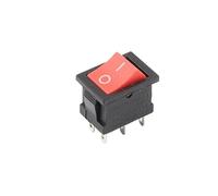 5 Pz/lotto KCD2 6PIN 21X15mm DPDT Nero Bianco Pulsante Interruttore a bilanciere ON-OFF-ON ON-ON Barca di alimentazione interruttore a bilanciere 6A/250V 10A/125V(Black ON-OFF-ON)