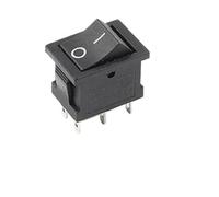 5 Pz/lotto KCD2 6PIN 21X15mm DPDT Nero Bianco Pulsante Interruttore a bilanciere ON-OFF-ON ON-ON Barca di alimentazione interruttore a bilanciere 6A/250V 10A/125(Black Black)