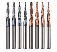 5 pz/lotto metallo duro Carburo Solido Pollici Dimensioni 3.175mm Sfera Naso Conico Punta di Fresatura Punte del Router Cono Fresa Per Legno