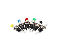 5 PZ/LOTTO PBS-110 Mini Interruttore a Pulsante Momentaneo for Modellismo Ferroviario Hobby 7mm Filettatura Multicolore Pbs110 2 Pin Nero Blu Verde(Self-Recovery YELLOW)