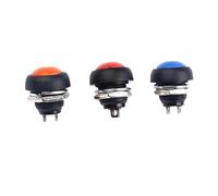 5 PZ/LOTTO PBS-33B 2Pin Mini Interruttore 12mm 1A/250V 3A/125V Impermeabile Pulsante Momentaneo Interruttore Reset Non Bloccante PBS33B 1A 12V(WHITE)