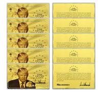 5 pz/lotto US Donald Trump Immigrazione Oro Foil Card 5 milioni di dollari USA di Plastica Oro Carta Raccolta Regalo di Vacanza