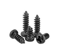 5 pz M1-M1.7 Lunghezza 3-25mm Zinco Nero Acciaio Phillips Testa Modificata Lamiera Viti Autofilettanti Croce Bulloni a Tonda(20mm,M1.7-1.7mm)