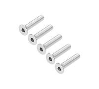 5 pz M8 Testa Piatta A Esagono Incassato Vite A Svasata In Acciaio Inox 304 Esagonale Interna Bulloni 50/60/70/80/90/100mm(M8x65mm)
