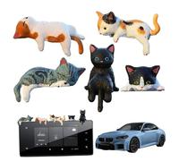 5 pz mini figurine di gatto simpatiche decorazioni in resina per computer adorabile gatto decorazione per auto per cruscotto, console centrale e scrivania da ufficio mini figurine, decorazioni per co