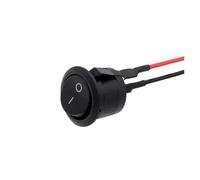 5 Pz Mini Interruttore A Bilanciere 12 Volt ON Off Interruttore A Levetta con Filo 6A/250 V 10A/125 V Interruttori Elettrici for Applicare FAI DA TE(Round Black)