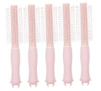 5 Pz Mini Pettine Arricciacapelli Spazzola Per Arricciare i Pettine Per Femminile Spazzola Rotante Spazzola Per Rotonda Pettine Rotante Silicone Rosa TOVINANNA