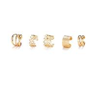 5 pz Moda Oro Star Foglie Non-Piercing Orecchini A Clip Per Le Donne Semplice Falso Cartilagine Dell'orecchio Del Polsino Dei Monili Della Clip Accessori Utile e Moda