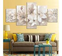5 Pz Moderno Fiore Tela Pittura Muro Arte Casa Camera Foto Stampa Decorazione Di