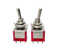5 PZ MTS-302 MTS-303 Interruttore a levetta rosso bipolare doppio lancio 2 posizioni ON-ON/ON-OFF-ON 250 V 3 A 125 V 6 A(MTS-302)