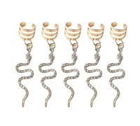 5 pz oro serpente forma capelli gioielli capelli polsi per trecce Loc Dreadlock perline vichingo accessori in metallo trecce gioielli decorazione per capelli per donne e uomini