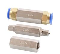 5 pz Ottone pneumatico valvola di controllo 6 mm 8 mm 10 mm 12 mm 1/4 OD tubo completo porta One Way valvola non ritorna per compressore d'aria (CV-02 w PC8-02,100 pcs)