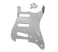 5 Pz/pacco Argento Specchio 1 Strato Chitarra Battipenna Piastra SSS 11 Fori E Viti Per Chitarra Elettrica For For ST Parti di Chitarra Elettrica