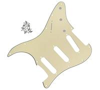 5 Pz/pacco Crema 3 Strati Chitarra Elettrica Battipenna SSS Piastra Antigraffio 11 Fori E Viti Per Chitarra For For ST Professionale Battipenna per Chitarra Elettrica