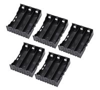 5 Pz Plastica Nera 3 X 3.7V 18650 Batterie 6 Pin Custodia Porta Batterie