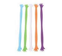 5 PZ Pratico Carino Mix Colore Aiutami A Mano A Forma Di Tè Latte Caffè Succo Bere Muddler Agitatore Swizzle Stick Agitazione Bar Rod Costo e Durevole Durabilità