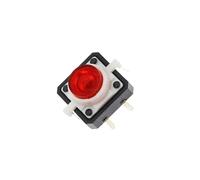 5 PZ Pulsante di Reset Interruttore Momentaneo Con Luce 12x12x7.3mm Verde Rosso Giallo Blu Bianco Interruttore Tattile Illuminato 12 * 12 * 7.3 MM(Red)