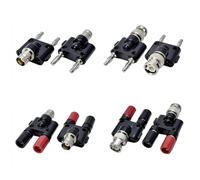 5 Pz Q9 BNC Banana Girare Due Dual 4mm Banana Maschio Femmina jack Connettore Coassiale BNC Tipo a T 3 Vie splitter Adattatore RF(Male to 2 Male,10 Pcs)