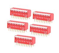 5 pz Red DIP Switch Piano-Dip 1-10 posizioni 2.54 mm Pitch for Circuit Breadboard PCB