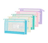 5 pz Rete Porta Documenti Soggetto Specifico Buste Trasparenti per Pupil Specialisti Varietà di Colori Multiuso Coordinatore Trasparente