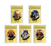 5 pz/set 47 ° Presidente degli Stati Uniti Donald Trump Carta di Valutazione Trump Vittoria Trading Carta Oro Foil Raccolto Fan Regalo