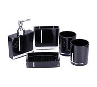5 Pz/set Acrilico Accessori Da Bagno Set Controsoffitto Set Da Bagno Lozione Dispenser di Sapone Spazzolino Da Denti Supporto di Tazza Bicchiere Da Bagno Tazza di Bottiglia per il Bagno Vanity Contros