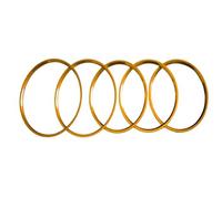 5 Pz/set Aria Condizionata Vent Uscita Anello Trim Decor for Benz AB GLA CLA Classe W176 W246 C117 X156 AMG 2012-2018 (Color : Gold)