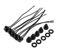 5 pz/set auto motocicletta a pulsante interruttore on-off con tappo nero impermeabile 10,2 cm cavi per auto veicolo