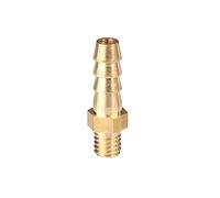 5 Pz/set Diametro Esterno 3mm/ 4mm/ 5mm /6mm /8mm/ 10mm OD Hose Barb M3 M4 M5 M6 M8 M10 Metrica Filettatura Maschio In Ottone Raccordo Accoppiatore Adattatore del Connettore ( Size : M5 to 6mm )