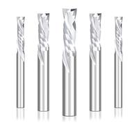 5 Pz/Set Fresa A Spirale 2 Flauti Per Acrilico Resina