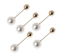 5 Pz/set Imitazione Doppia Perla Spilla Creativo Maglione Scialle Clip Sciarpa Pins Dei Monili Decorazione Dei Vestiti Spilla Per W Spille Per Le Donne Canale, Misura unica, come descritto