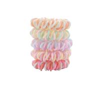 5 pz/set moda opaco solido filo telefonico fascia elastica for capelli cavo a spirale smerigliato in gomma for elasticizzata(Twistbright)